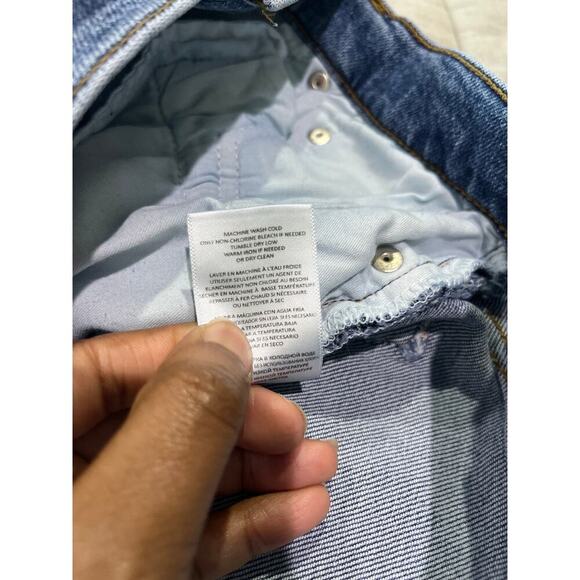 RE/DONE High-Rise Stovepipe Jeans with Raw-Edge Hem Sz 28 - Picture 7 of 11